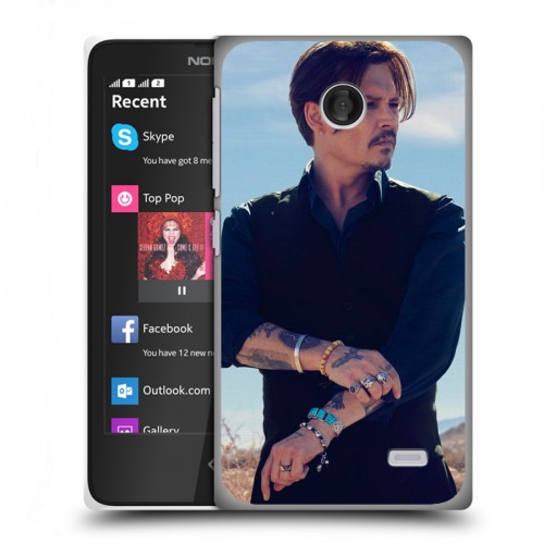 Дизайнерский пластиковый чехол для Nokia X Джонни Депп