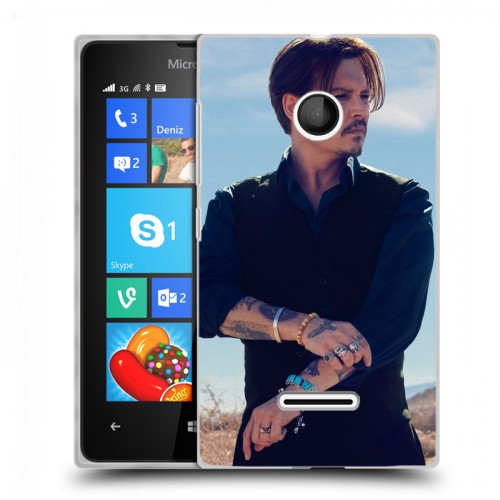 Дизайнерский пластиковый чехол для Microsoft Lumia 435 Джонни Депп