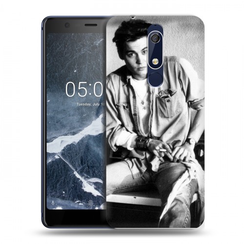 Дизайнерский пластиковый чехол для Nokia 5.1 Джонни Депп