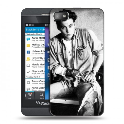 Дизайнерский пластиковый чехол для BlackBerry Z10 Джонни Депп
