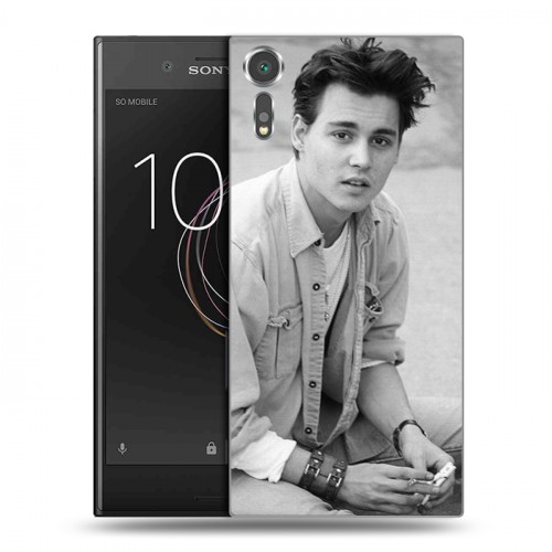 Дизайнерский пластиковый чехол для Sony Xperia XZs Джонни Депп