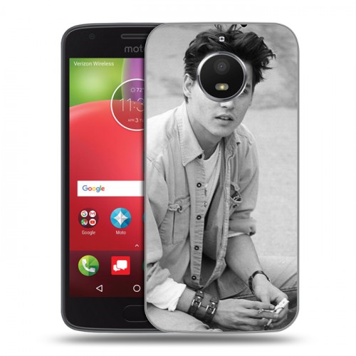 Дизайнерский силиконовый чехол для Motorola Moto E4 Plus Джонни Депп