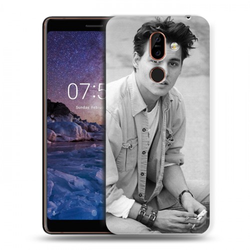 Дизайнерский пластиковый чехол для Nokia 7 Plus Джонни Депп