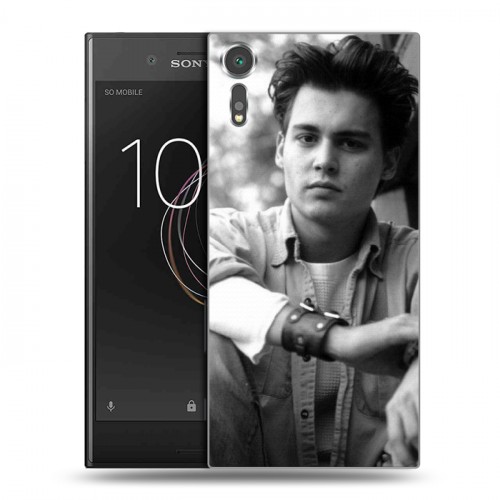 Дизайнерский пластиковый чехол для Sony Xperia XZs Джонни Депп