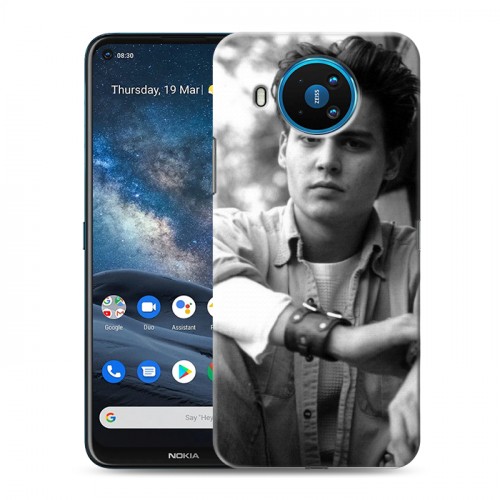 Дизайнерский силиконовый чехол для Nokia 8.3 Джонни Депп