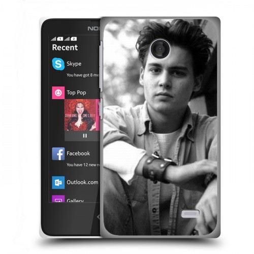 Дизайнерский пластиковый чехол для Nokia X Джонни Депп