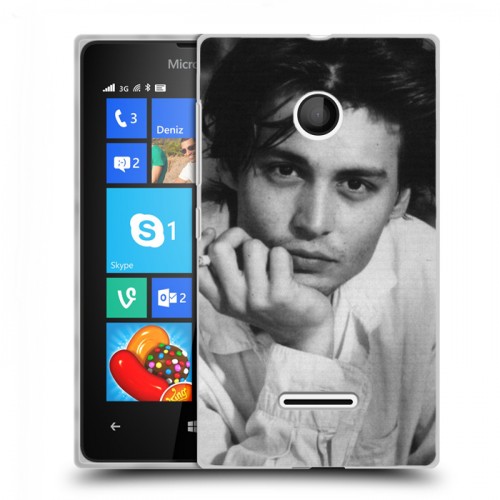 Дизайнерский пластиковый чехол для Microsoft Lumia 435 Джонни Депп