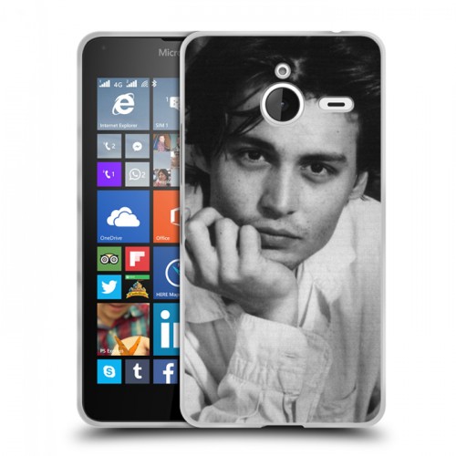 Дизайнерский пластиковый чехол для Microsoft Lumia 640 XL Джонни Депп