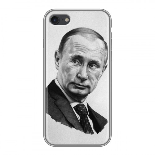 Дизайнерский силиконовый с усиленными углами чехол для Iphone 7 В.В.Путин 