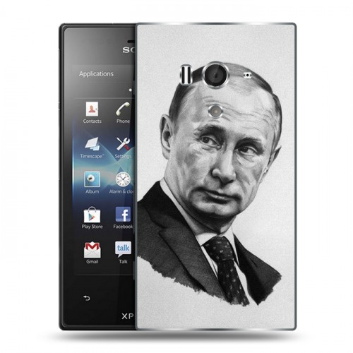 Дизайнерский силиконовый чехол для Sony Xperia acro S В.В.Путин 