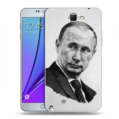 Дизайнерский пластиковый чехол для Samsung Galaxy Note 2 В.В.Путин 