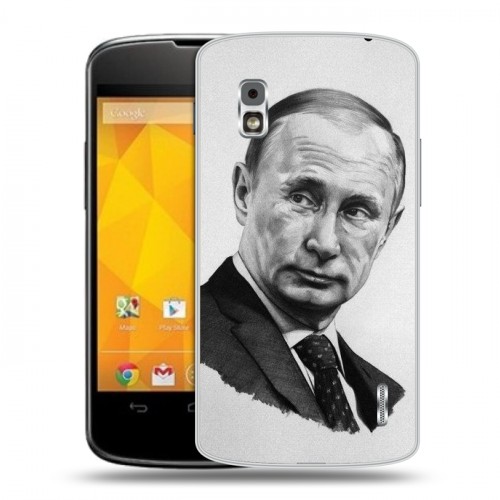 Дизайнерский пластиковый чехол для LG Google Nexus 4 В.В.Путин 