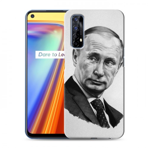 Дизайнерский силиконовый с усиленными углами чехол для Realme 7 В.В.Путин 