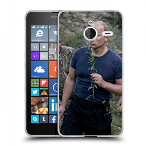 Дизайнерский пластиковый чехол для Microsoft Lumia 640 XL В.В.Путин 