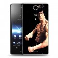 Дизайнерский пластиковый чехол для Sony Xperia TX Брюс Ли