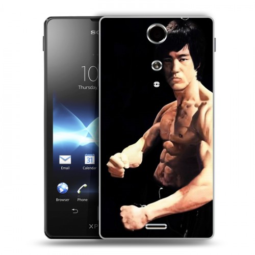 Дизайнерский пластиковый чехол для Sony Xperia TX Брюс Ли