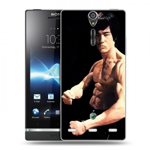 Дизайнерский пластиковый чехол для Sony Xperia S Брюс Ли