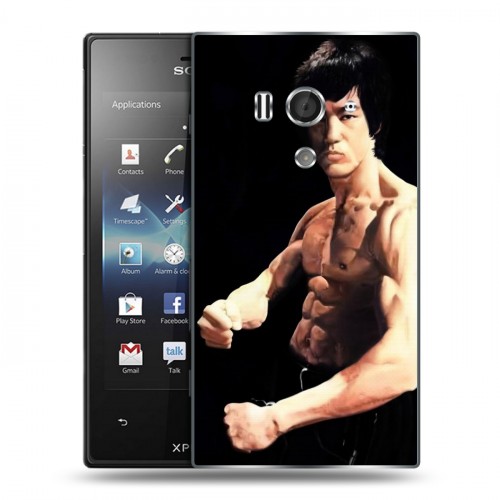 Дизайнерский пластиковый чехол для Sony Xperia acro S Брюс Ли