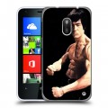 Дизайнерский пластиковый чехол для Nokia Lumia 620 Брюс Ли