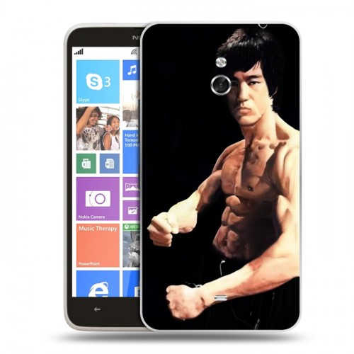 Дизайнерский пластиковый чехол для Nokia Lumia 1320 Брюс Ли