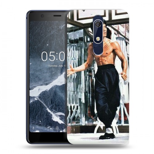 Дизайнерский пластиковый чехол для Nokia 5.1 Брюс Ли