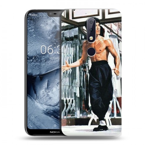 Дизайнерский пластиковый чехол для Nokia 6.1 Plus Брюс Ли