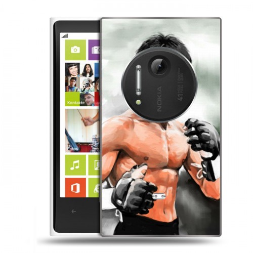 Дизайнерский пластиковый чехол для Nokia Lumia 1020 Брюс Ли