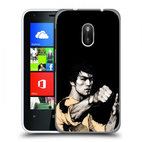 Дизайнерский пластиковый чехол для Nokia Lumia 620 Брюс Ли