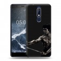 Дизайнерский пластиковый чехол для Nokia 5.1 Брюс Ли