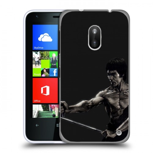 Дизайнерский пластиковый чехол для Nokia Lumia 620 Брюс Ли