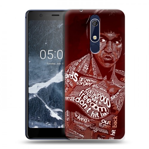 Дизайнерский пластиковый чехол для Nokia 5.1 Брюс Ли