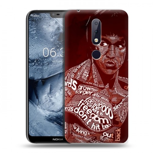 Дизайнерский пластиковый чехол для Nokia 6.1 Plus Брюс Ли