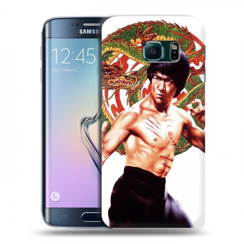 Дизайнерский силиконовый чехол для Samsung Galaxy S6 Edge Брюс Ли