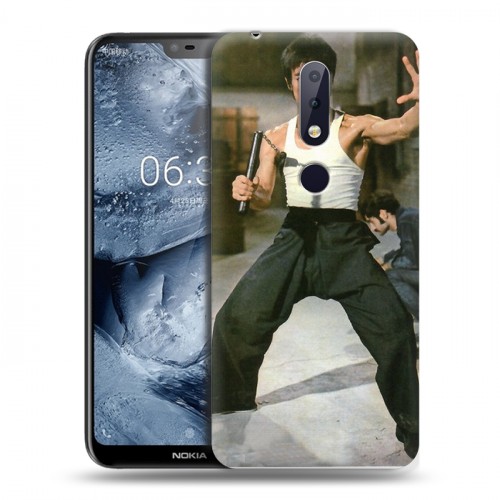 Дизайнерский пластиковый чехол для Nokia 6.1 Plus Брюс Ли