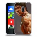 Дизайнерский пластиковый чехол для Nokia Lumia 620 Брюс Ли