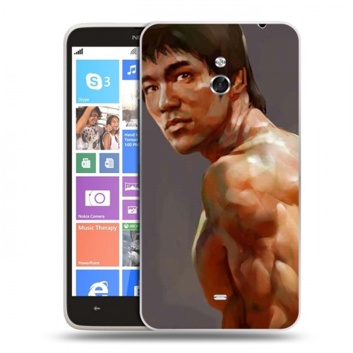 Дизайнерский пластиковый чехол для Nokia Lumia 1320 Брюс Ли