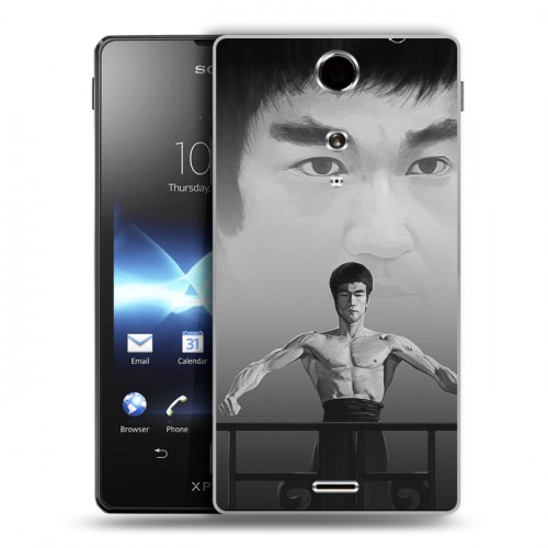 Дизайнерский пластиковый чехол для Sony Xperia TX Брюс Ли