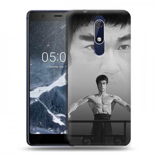 Дизайнерский пластиковый чехол для Nokia 5.1 Брюс Ли