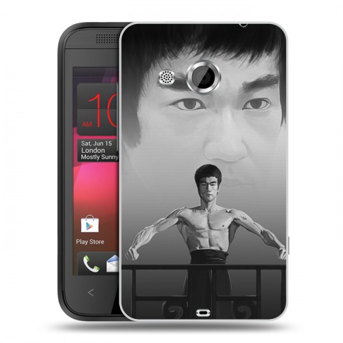 Дизайнерский пластиковый чехол для HTC Desire 200 Брюс Ли