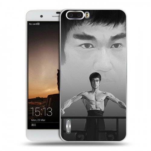 Дизайнерский силиконовый чехол для Huawei Honor 6 Plus Брюс Ли