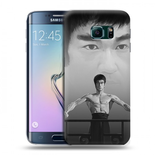 Дизайнерский силиконовый чехол для Samsung Galaxy S6 Edge Брюс Ли