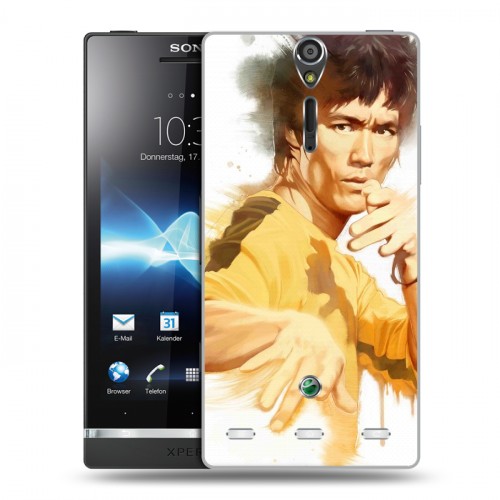 Дизайнерский пластиковый чехол для Sony Xperia S Брюс Ли