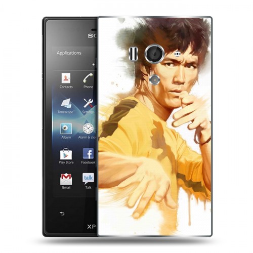 Дизайнерский пластиковый чехол для Sony Xperia acro S Брюс Ли