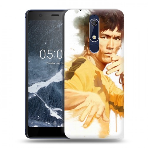 Дизайнерский пластиковый чехол для Nokia 5.1 Брюс Ли