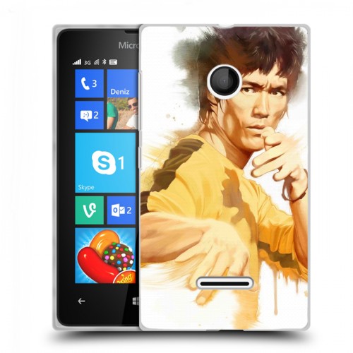 Дизайнерский пластиковый чехол для Microsoft Lumia 435 Брюс Ли