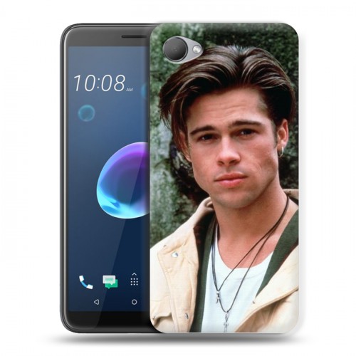 Дизайнерский пластиковый чехол для HTC Desire 12 Бред Питт