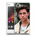 Дизайнерский пластиковый чехол для Sony Xperia L Бред Питт