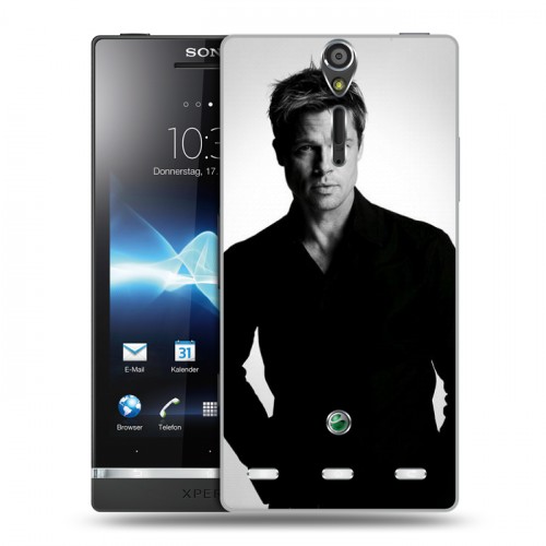 Дизайнерский пластиковый чехол для Sony Xperia S Бред Питт