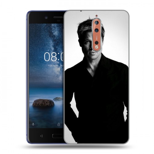 Дизайнерский пластиковый чехол для Nokia 8 Бред Питт