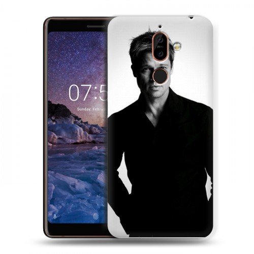 Дизайнерский пластиковый чехол для Nokia 7 Plus Бред Питт